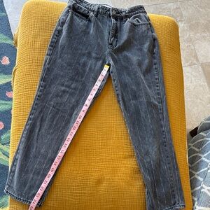 PacSun High Rise Women Jeans - faded black with white stripes.